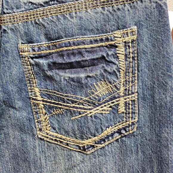 Cowboy Legend Jeans Womens Size 18 Blue Straight Leg Embroidered Pockets Western - Picture 6 of 15